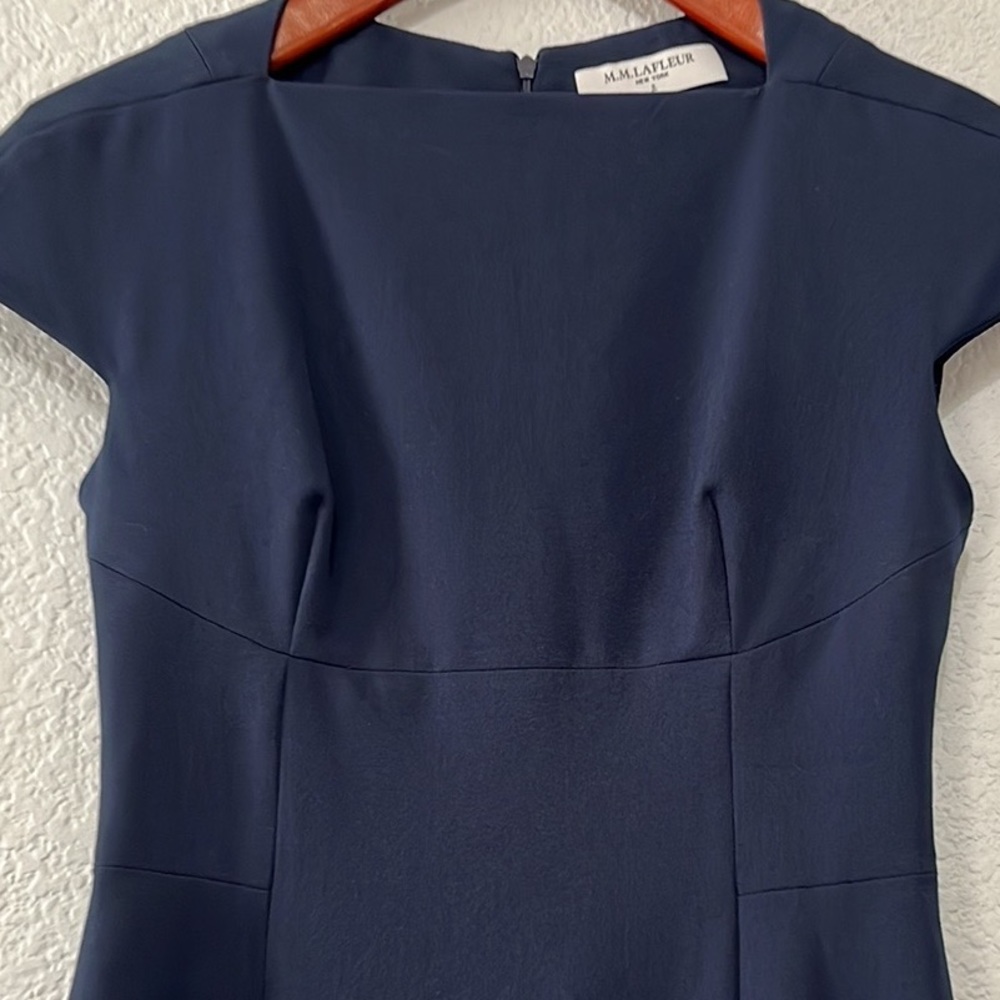 MM LAFLEUR Ashley Indigo Blue Sheath Academia Dress - Picture 5 of 13
